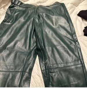 Cato Est. 1946 Faux Leather Pants, Bewitched Green, Size S  NWT